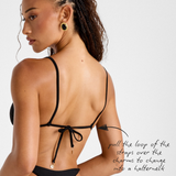 KAIA Multiwearable Bikini Top - Black