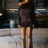 MAIA Mini Dress - Ganache